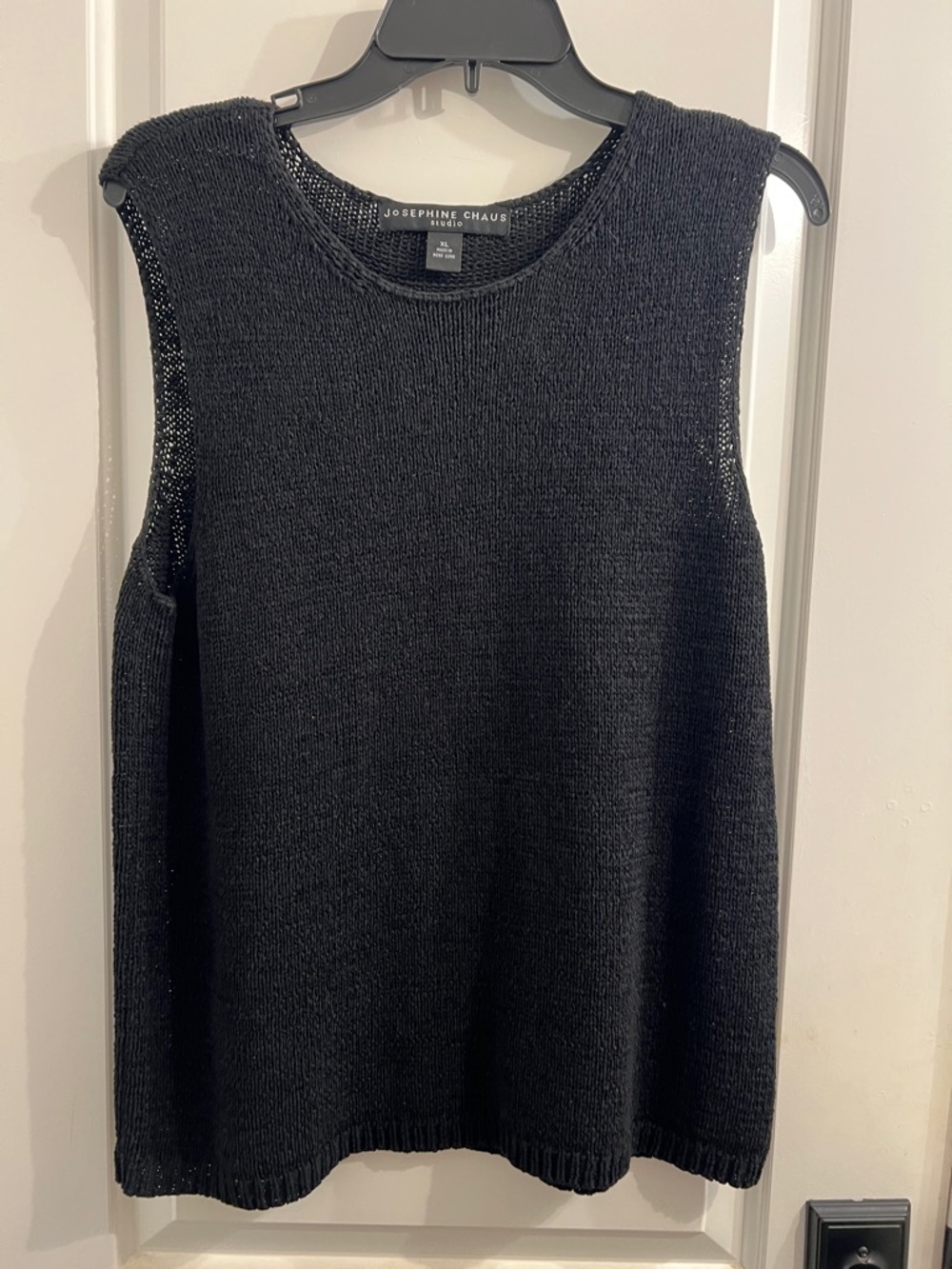 Josephine Chaus Black Sleeveless Knit Shell